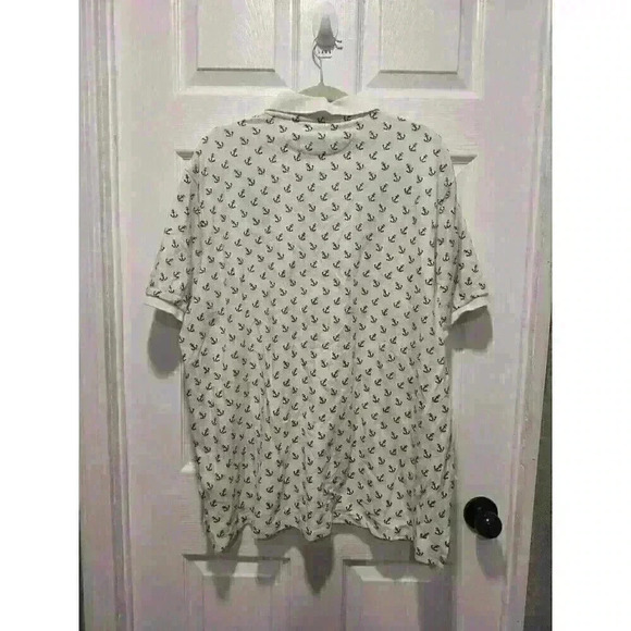 Polo Ralph Lauren Mens XLARGE white all over anchor print EUC - Picture 2 of 5